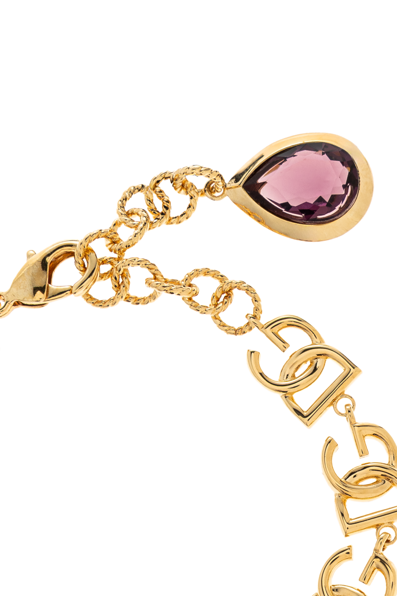 ブレスレット Dolce & Gabbana Crystal logo bracelet (WBO4S3W1111 ZOO00) DG crystal-embellished bracelet in silver - Dolce Gabbana
